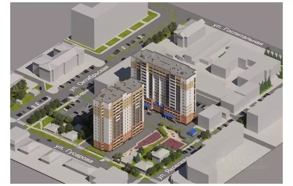 1-к кв. Омская область, Омск ул. Гусарова, 48 (45.2 м) - Фото 1