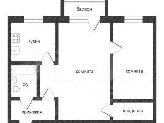 2-к кв. Бурятия, Улан-Удэ 102-й мкр, ул. Ринчино, 2В (48.5 м) - Фото 2