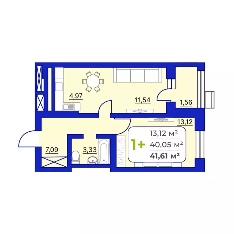 1-к кв. Башкортостан, Уфа Йондоз мкр,  (41.61 м) - Фото 0