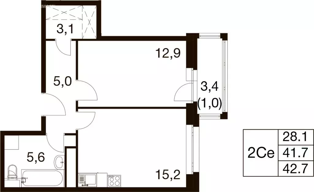 1-комнатная квартира: Балашиха, микрорайон Гагарина, Проектная улица, ... - Фото 1