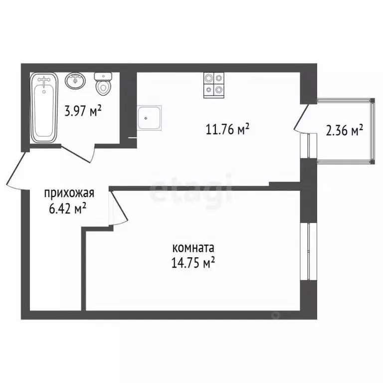 1-к кв. Крым, Евпатория ул. 60 лет ВЛКСМ, 31/3 (37.0 м) - Фото 1