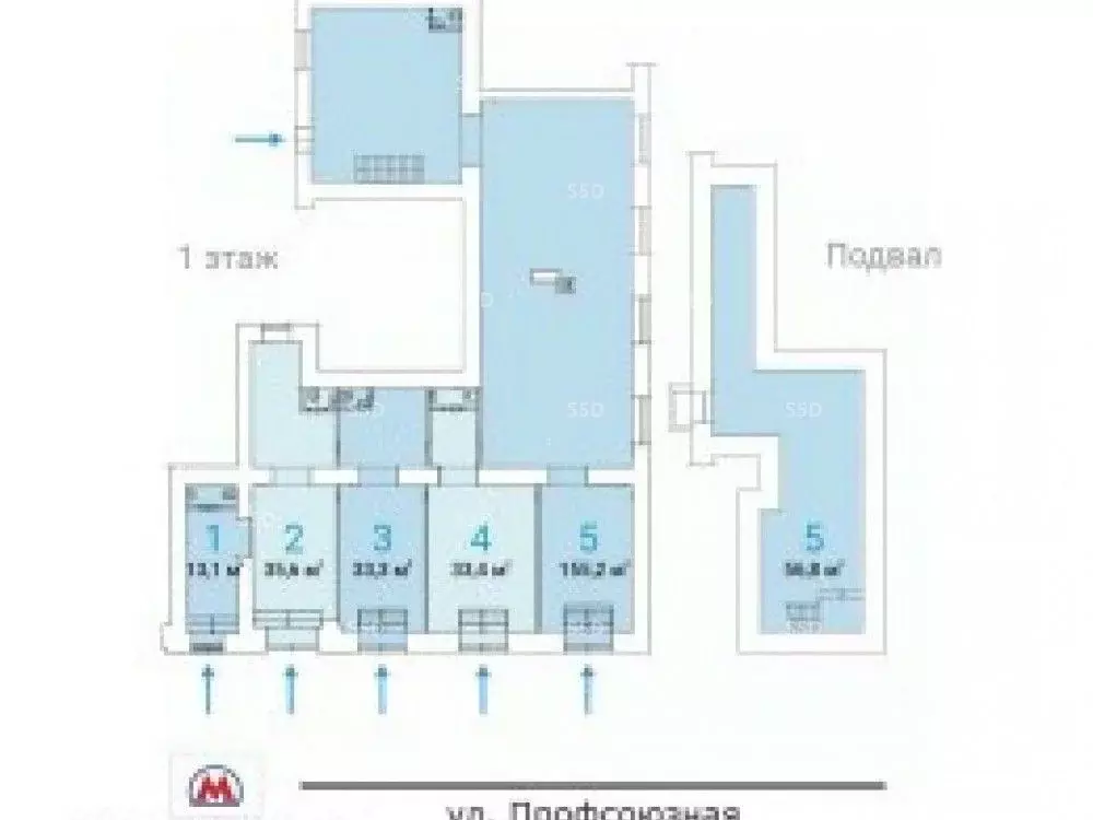Помещение свободного назначения в Москва Профсоюзная ул., 5/9 (36 м) - Фото 2