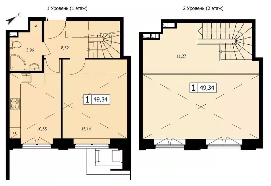 2-к кв. Москва ул. Маршала Тимошенко, 8 (66.6 м) - Фото 0