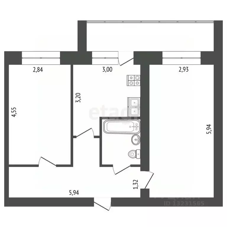 2-к кв. Челябинская область, Пласт ул. Сумина, 5 (54.1 м) - Фото 2