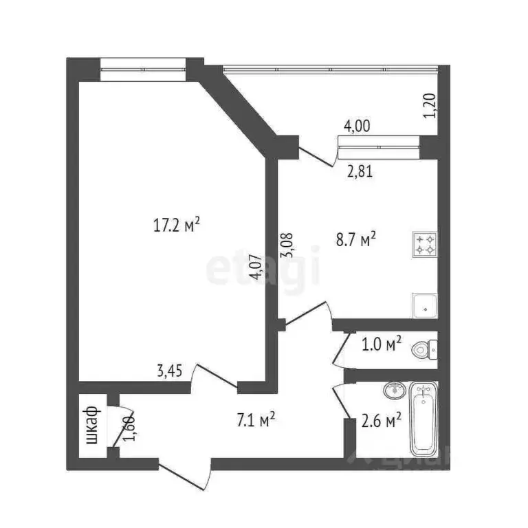 1-к кв. Ямало-Ненецкий АО, Новый Уренгой Лимбяяха мкр, Приозерный мкр, ... - Фото 2