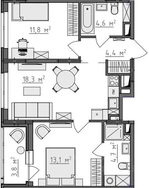 2-к кв. Владимирская область, Владимир Сновицы-Веризино мкр,  (58.8 м) - Фото 1