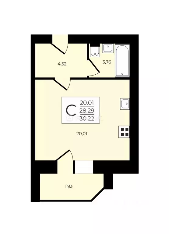 Студия Владимирская область, Владимир ул. Верхняя Дуброва, 32В (30.22 ... - Фото 2