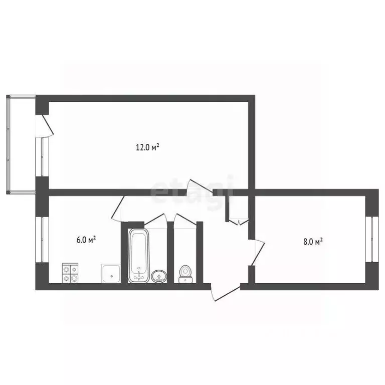 2-к кв. Нижегородская область, Выкса Юбилейный мкр, 52 (43.7 м) - Фото 1