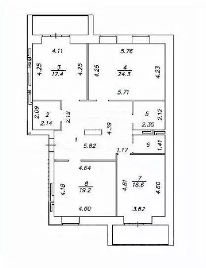 3-к кв. Вологодская область, Вологда Заречная ул., 12 (118.7 м) - Фото 1