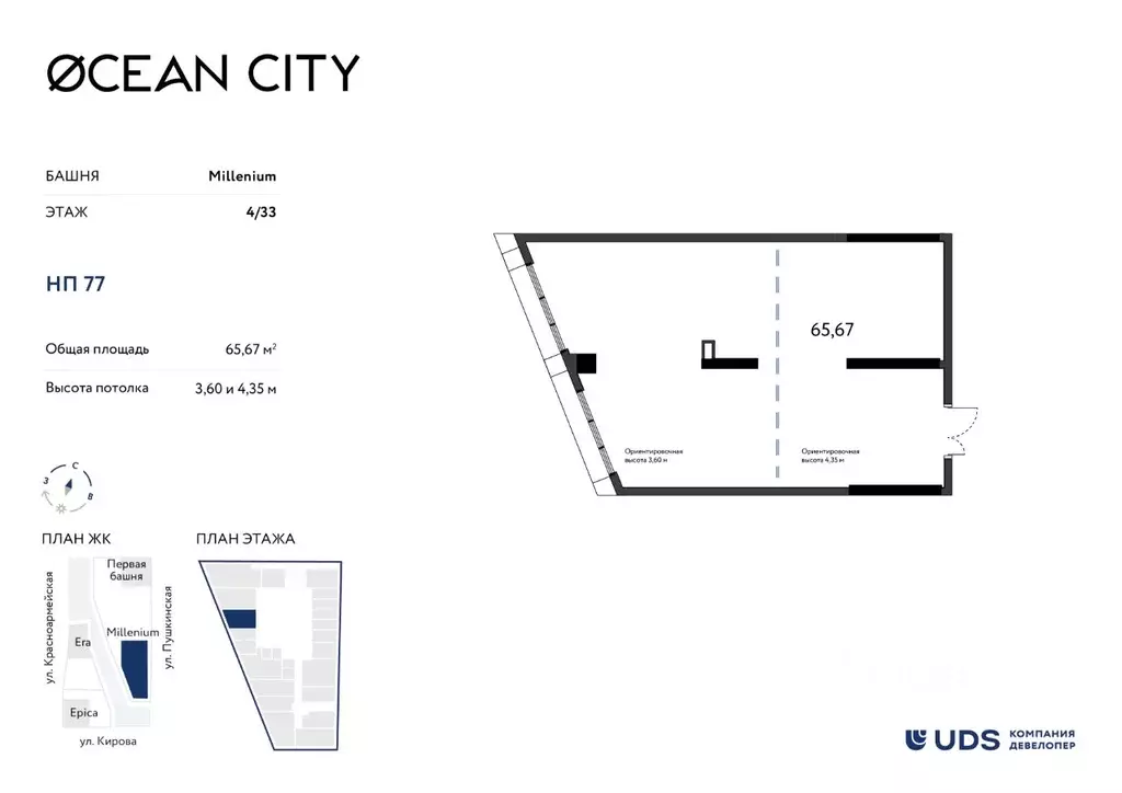 Помещение свободного назначения в Удмуртия, Ижевск Пушкинская ул. (66 ... - Фото 1