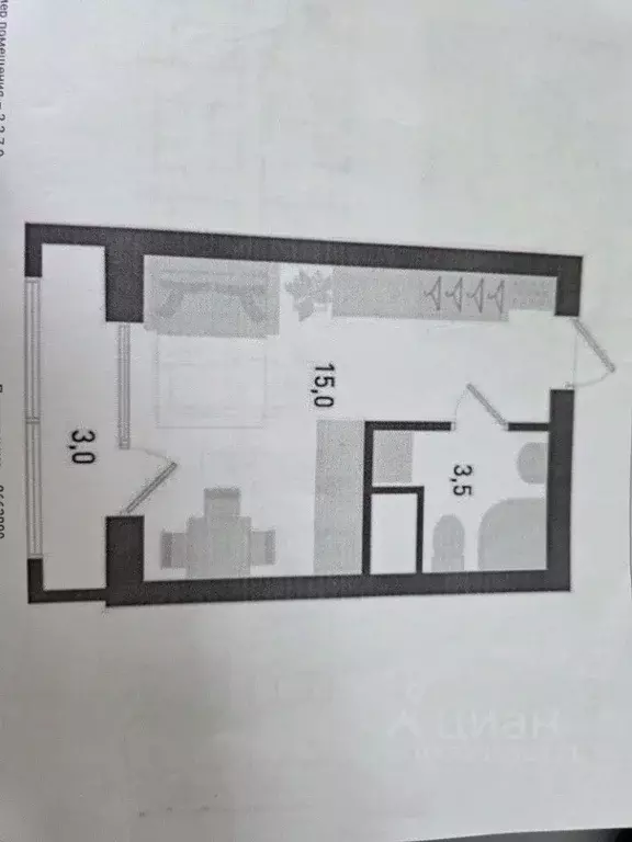Студия Свердловская область, Екатеринбург ул. Крауля, 107/2 (22.0 м) - Фото 1