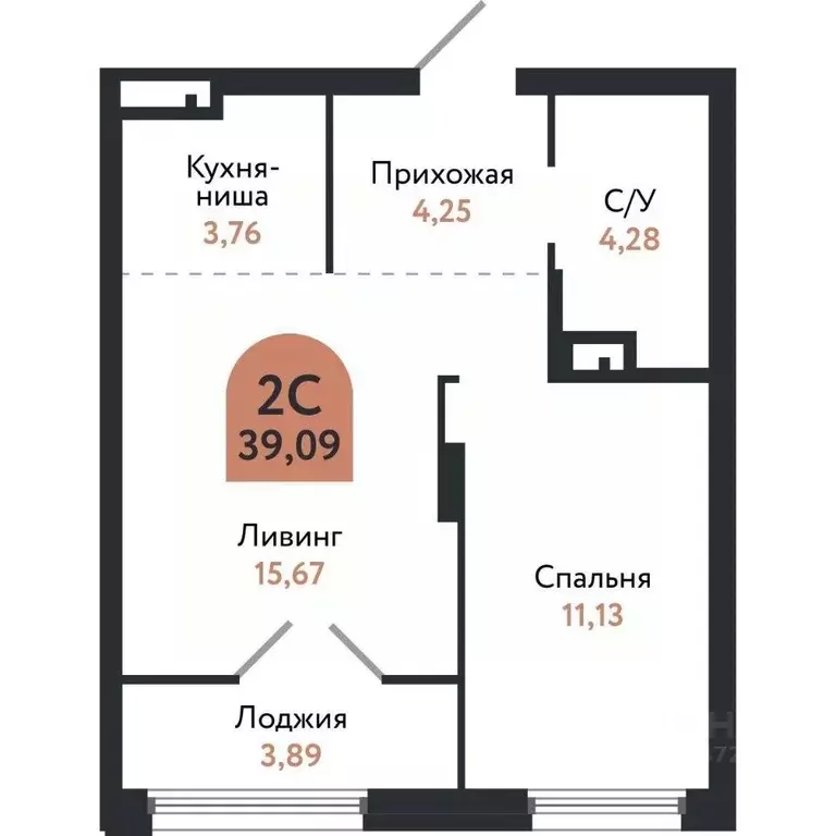 2-к кв. Томская область, Томск Черемошники мкр, ул. Бердская, 14/3 ... - Фото 1