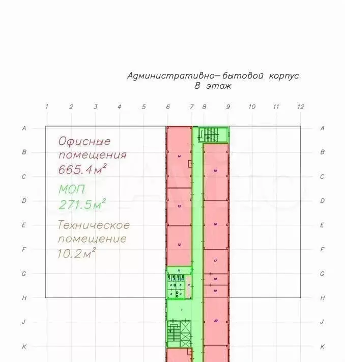Аренда офисного помещения 665 м2 - Фото 0