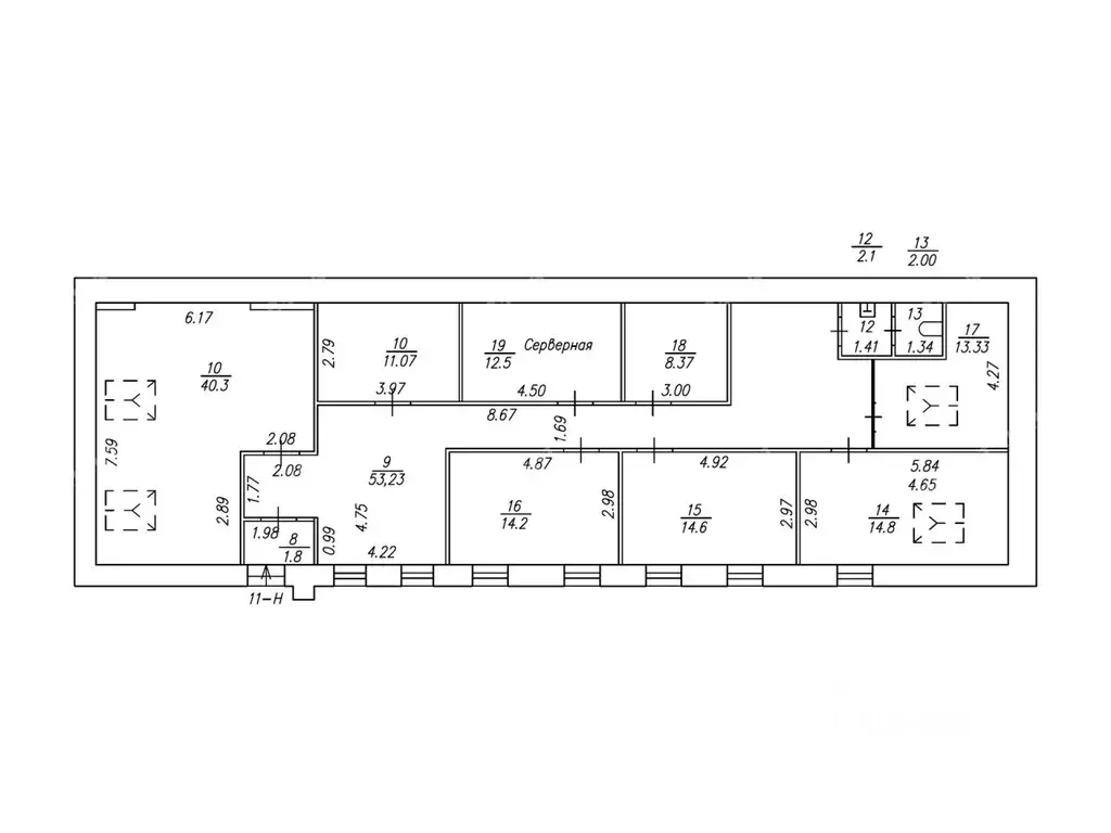 Офис в Санкт-Петербург Калужский пер., 3К (188 м) - Фото 1