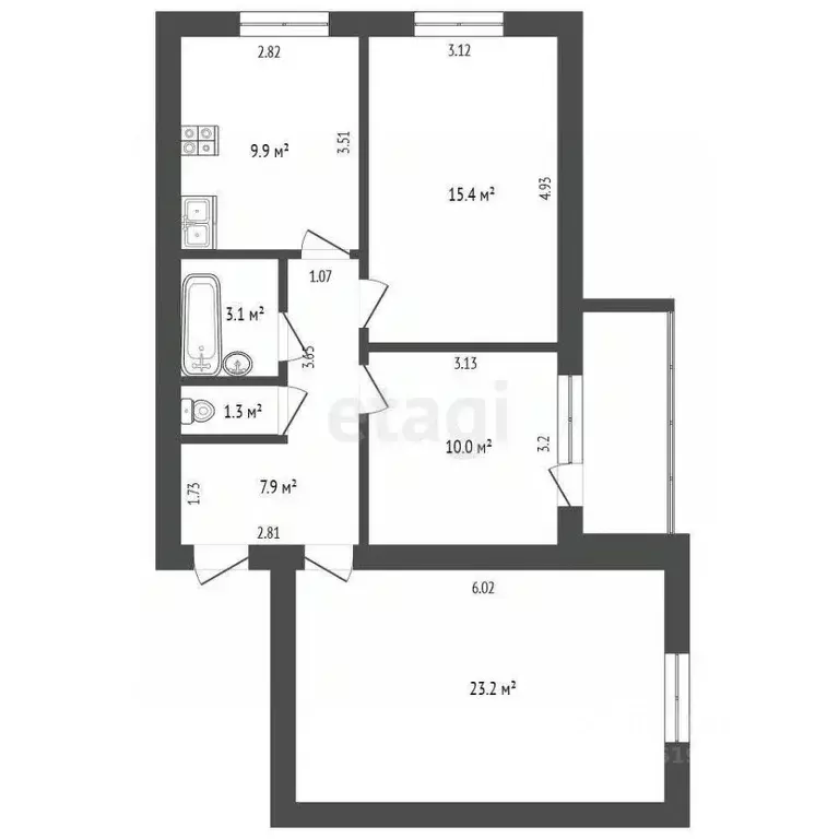 3-к кв. Саха (Якутия), Якутск ул. Лермонтова, 138/5 (70.8 м) - Фото 2