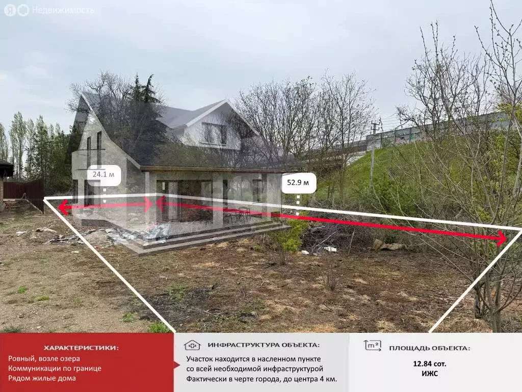Участок в Мирное, улица Марчика (12.84 м) - Фото 2