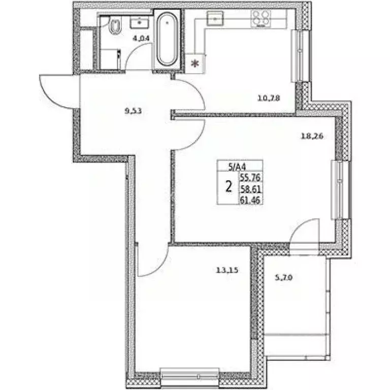 Свободной планировки кв. Москва Сельскохозяйственная ул., 38к1 (69.1 ... - Фото 1