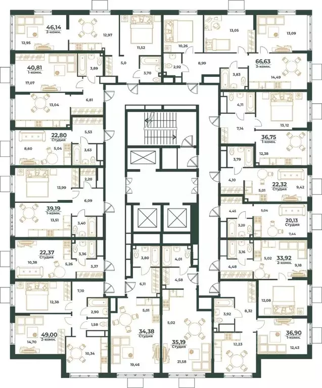 Студия Хабаровский край, Хабаровск Южный мкр, ул. Рокоссовского (34.38 ... - Фото 2
