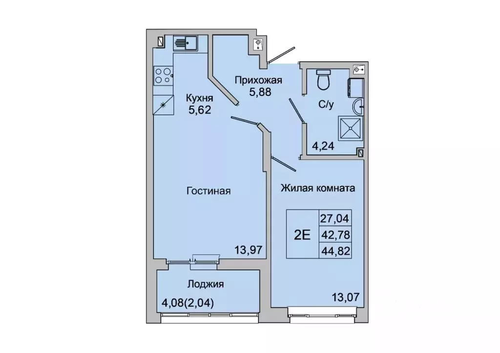2-к кв. Ростовская область, Батайск ул. Булгакова, 11 (44.82 м) - Фото 1