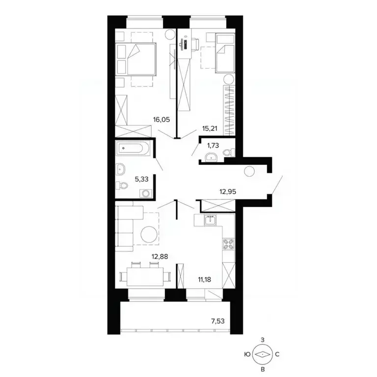 3-к кв. Свердловская область, Березовский ул. Победы, 7 (83.6 м) - Фото 1