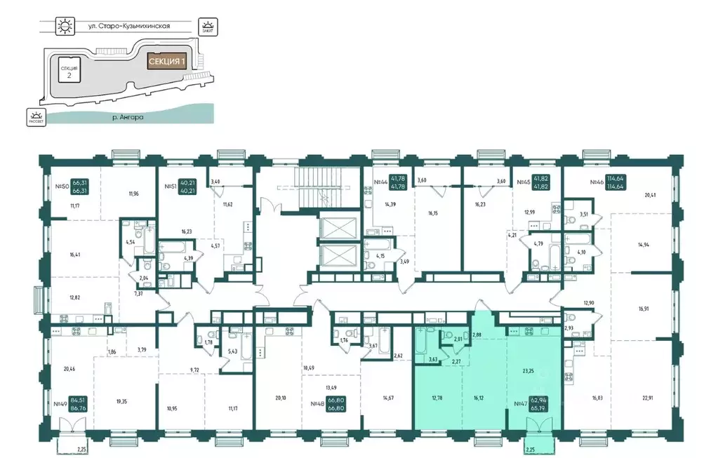 2-к кв. Иркутская область, Иркутск Бродский жилой комплекс (65.11 м) - Фото 2