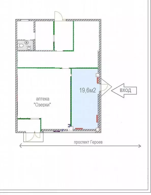 Торговая площадь в Ленинградская область, Кириши просп. Героев, 19А ... - Фото 1