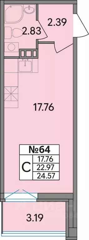 Студия Ленинградская область, Всеволожский район, Агалатовское с/пос, ... - Фото 1