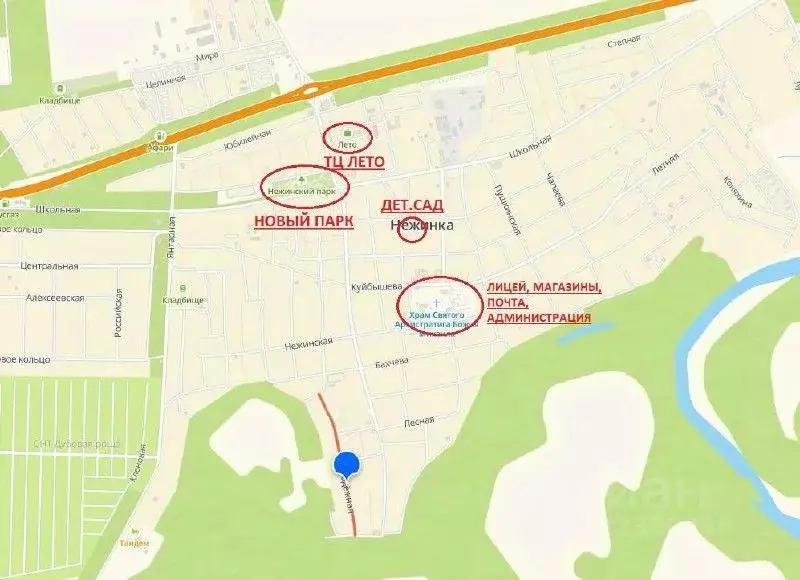 Участок в Оренбургская область, Оренбургский район, с. Нежинка ... - Фото 2