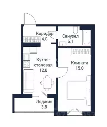 1-к кв. Челябинская область, Челябинский городской округ, пос. ... - Фото 2