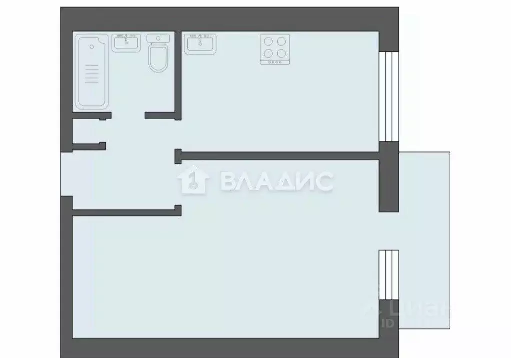 1-к кв. Рязанская область, Рязань ул. Нахимова, 66к1 (29.3 м) - Фото 1