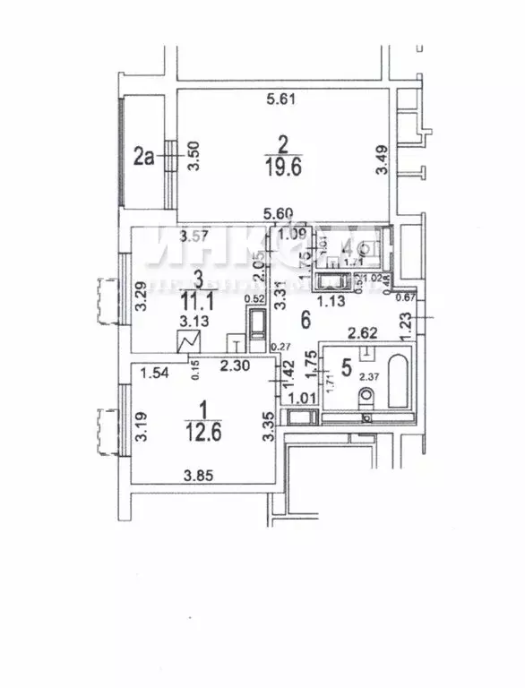 2-комнатная квартира: Москва, Никитинская улица, 5 (58.1 м) - Фото 2