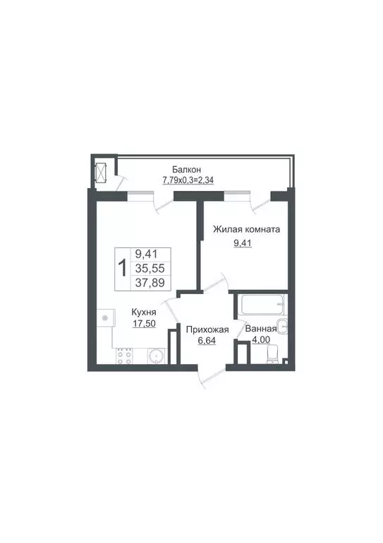 1-комнатная квартира: Краснодар, улица Западный Обход, 39/1к6 (44 м) - Фото 0