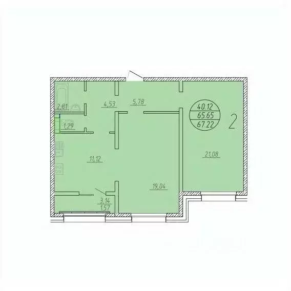 2-к кв. Сахалинская область, Анивский городской округ, с. Новотроицкое ... - Фото 1