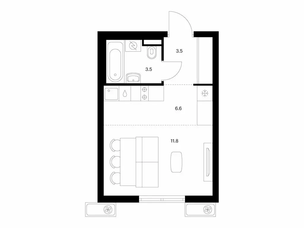 Квартира-студия: посёлок городского типа Боброво, ЖК Восточное Бутово, ... - Фото 1