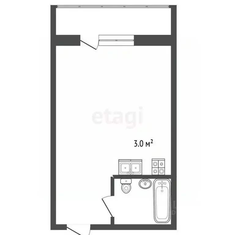 Студия Томская область, Томск Чулымская ул., 45 (19.6 м) - Фото 2