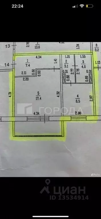 1-к кв. Алтайский край, Барнаул проезд Южный Власихинский, 36 (40.4 м) - Фото 2