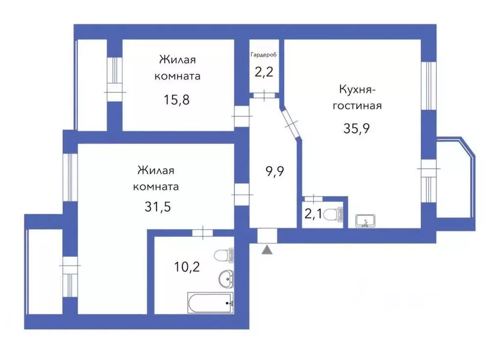 3-к кв. Амурская область, Благовещенск ул. Калинина, 1 (107.0 м) - Фото 2