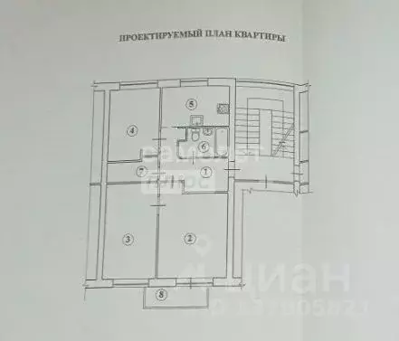 3-к кв. Московская область, Подольск Профсоюзная ул., 8 (58.8 м) - Фото 2