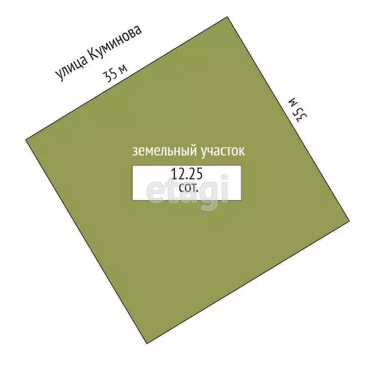 Участок в село Байкалово, улица Куминова (12.25 м) - Фото 0