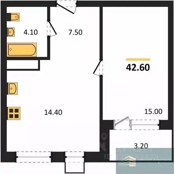 1-к кв. Воронежская область, Воронеж бул. Содружества, 6 (42.6 м) - Фото 1