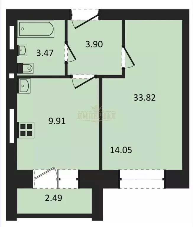 1-к кв. Марий Эл, Медведевский район, Пекшиксолинское с/пос, пос. ... - Фото 2