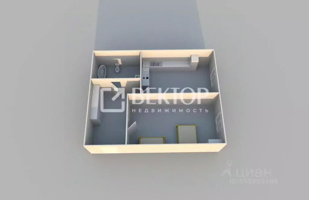 1-к кв. Ярославская область, Ярославль ул. Зелинского, 15к2 (37.1 м) - Фото 2