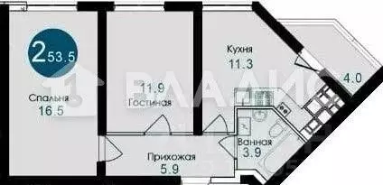 2-к кв. Краснодарский край, Новороссийск муниципальное образование, с. ... - Фото 1