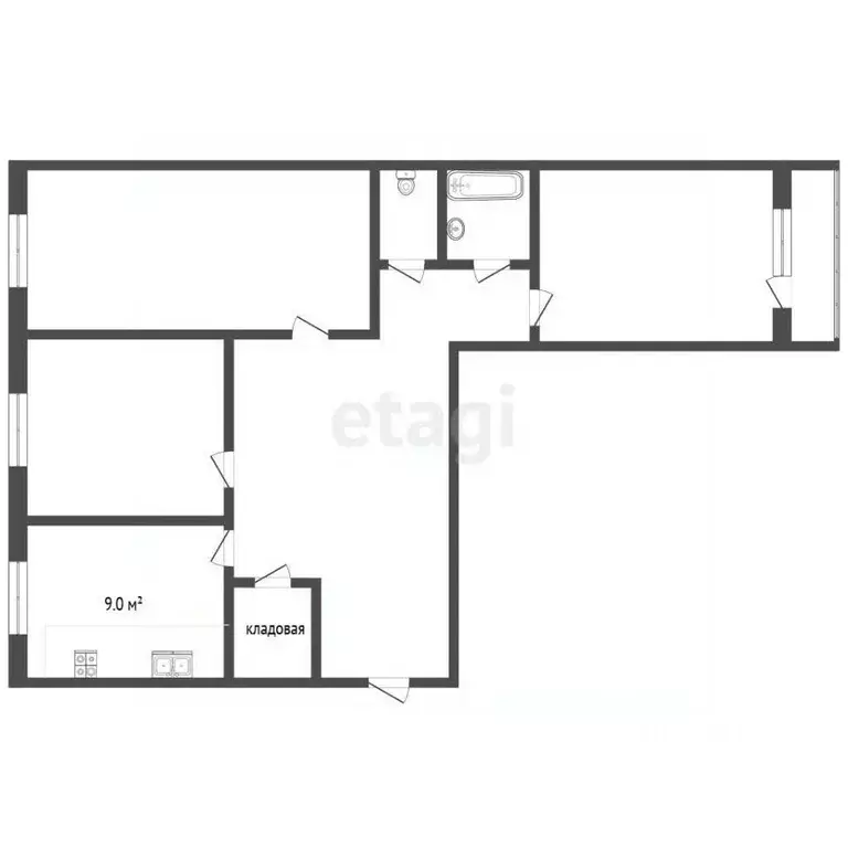3-к кв. Московская область, Раменское Красноармейская ул., 12 (64.4 м) - Фото 2
