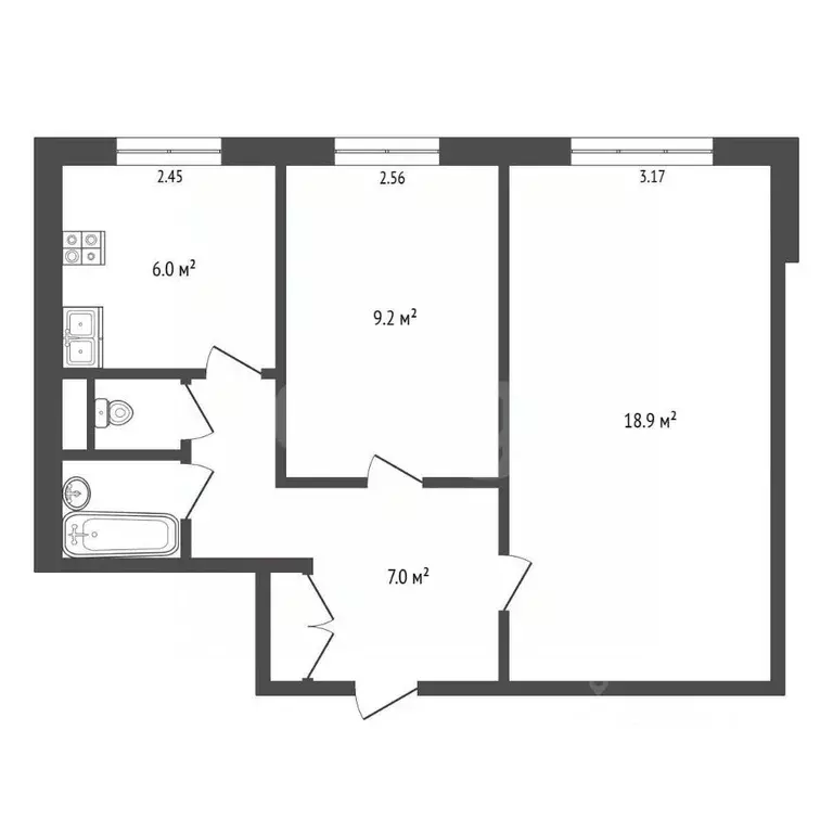 2-к кв. Московская область, Королев ул. Мичурина, 1б (44.5 м) - Фото 2