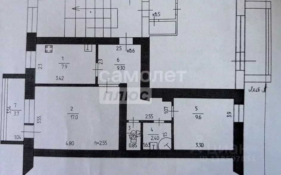2-к кв. Краснодарский край, Апшеронск ул. Комарова, 105 (47.4 м) - Фото 2