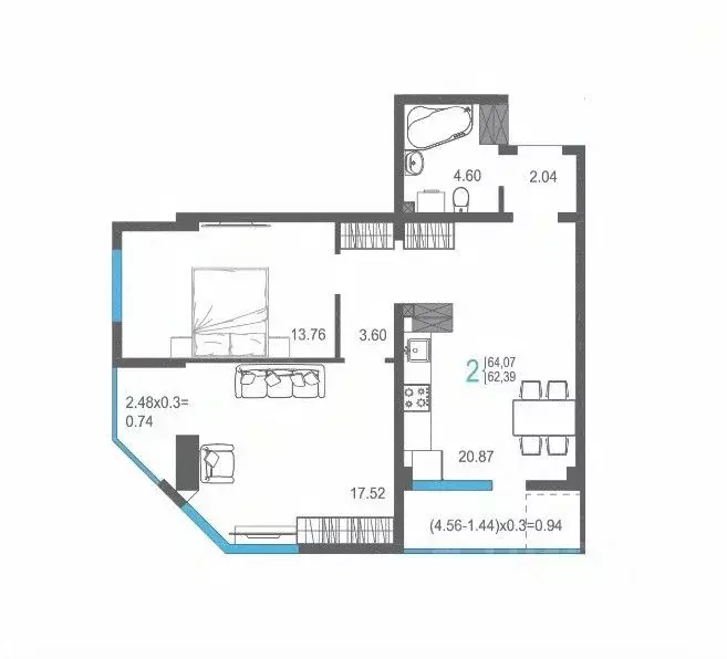 2-к кв. Крым, Ялта ул. Кирова, 155Ак2 (64.07 м) - Фото 1