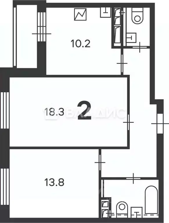 2-к кв. Москва проезд Шокальского, 28Ак1 (57.8 м) - Фото 2