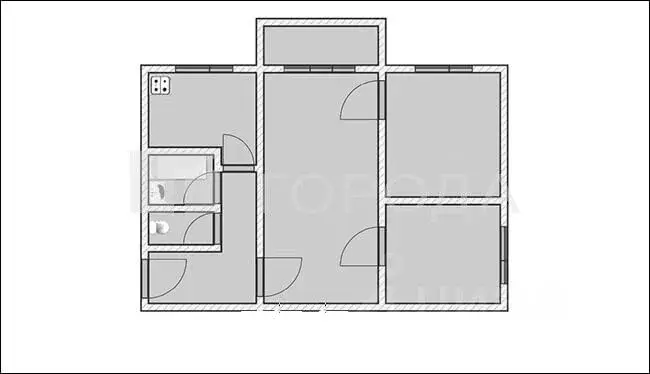 3-к кв. Кемеровская область, Новокузнецк ул. Новаторов, 12 (47.1 м) - Фото 2