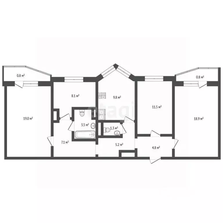 4-к кв. Москва ул. Авиаторов, 5к6 (89.7 м) - Фото 2